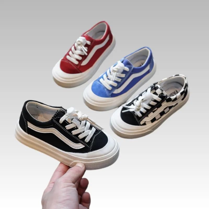 Scarpe di tela ragazzo bambino bambini stivali ragazze autunno inverno scarpe a scacchi Plaid bambini stivali ragazza cartone animato Sneaker antiscivolo