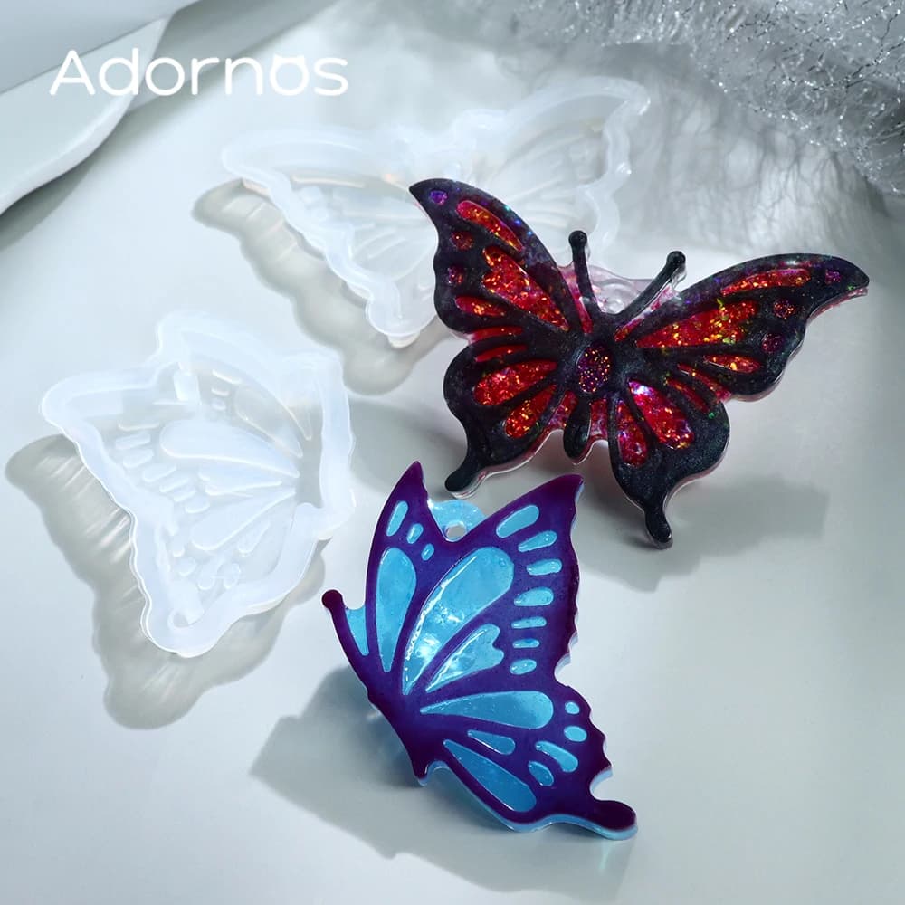 Set di Stampi in Silicone per Resina Epossidica a Forma di Farfalla, Stampi per Creazioni Artigianali e Fai-da-Te di Gioielli