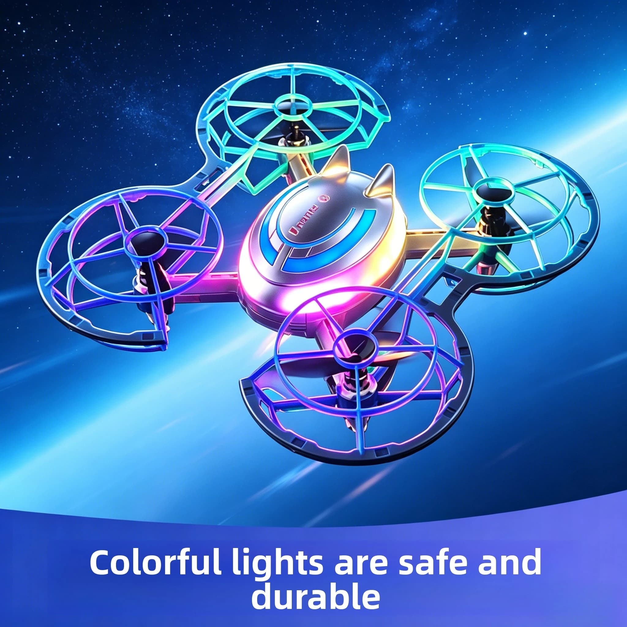 Mini Drone RC con Luci LED, Quadricottero a 4 Assi, Giocattolo Telecomandato, Regalo Educativo per Bambini