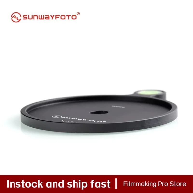 Sunwayfoto Piastra livella a bolla offset aggiuntiva diametro 76 mm per testa treppiede