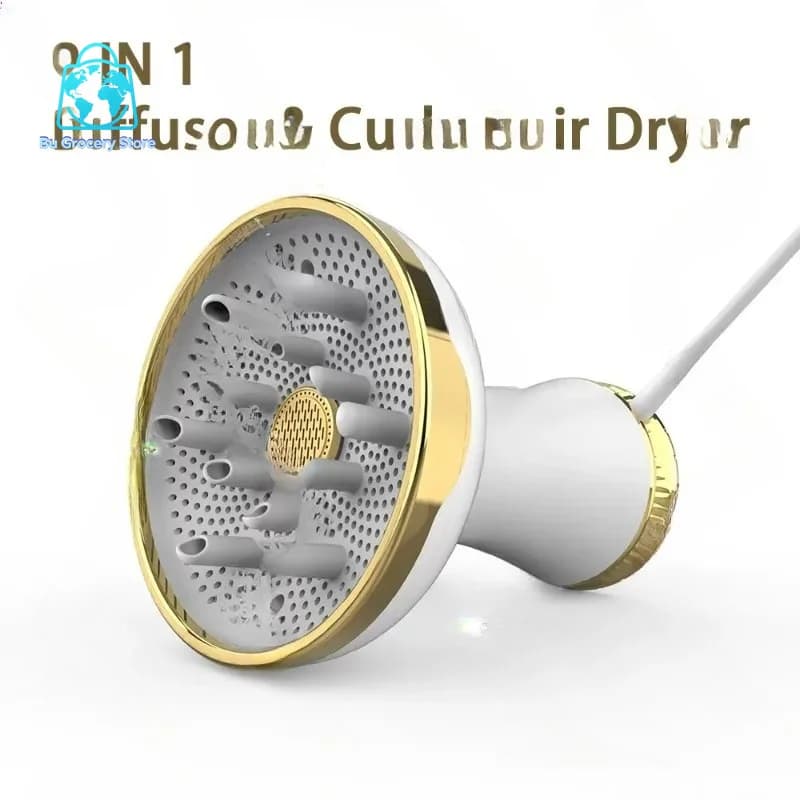 Cross-border wind hood drying hair dryer, 2-in-1 hair styling curler, household fluffy hair dryer