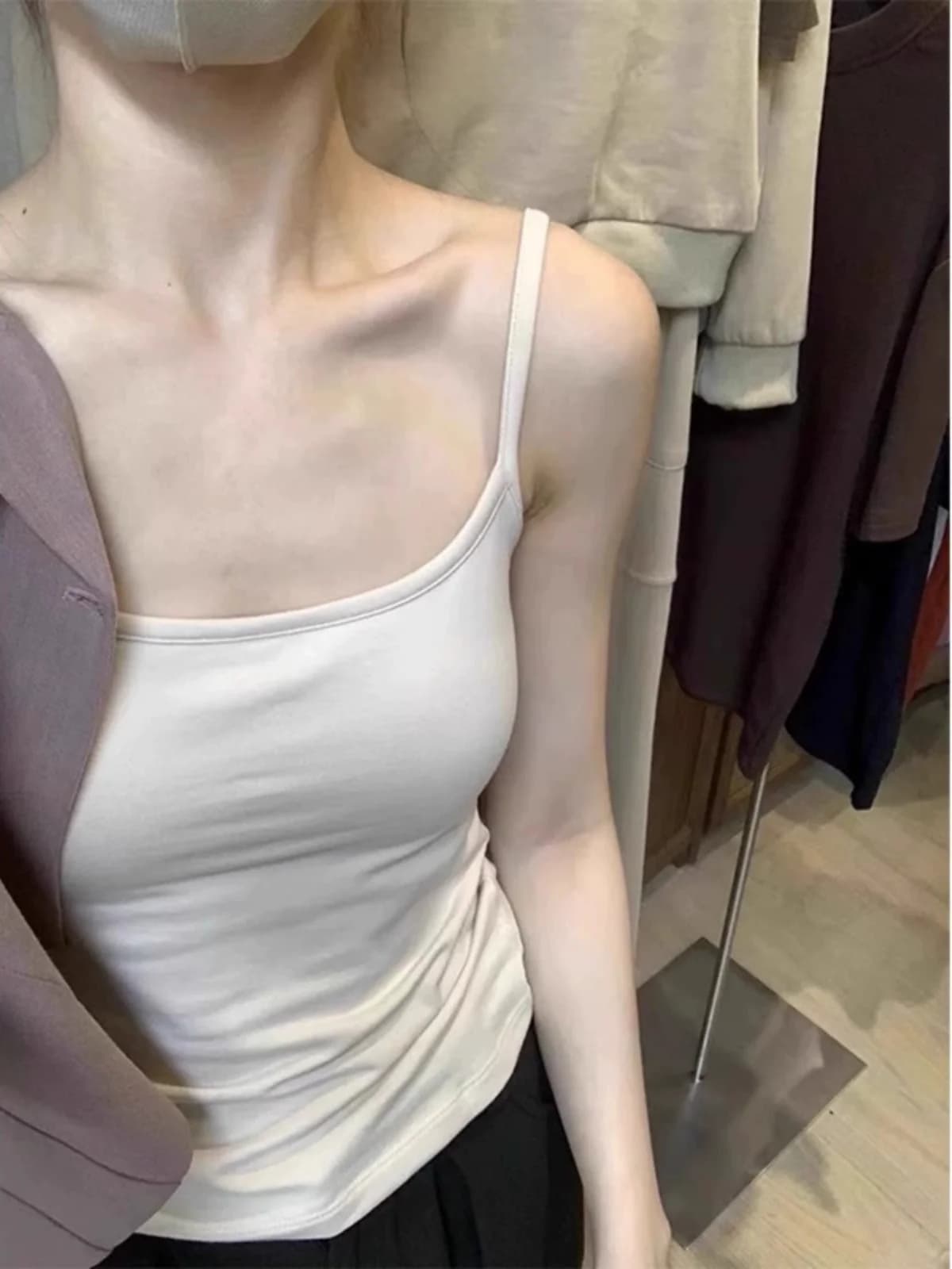 Women's One-Piece Short Sleeve Vest U-Neckline Polyester Fabric Commute Style Outerwear Bralette Integrated Blouse