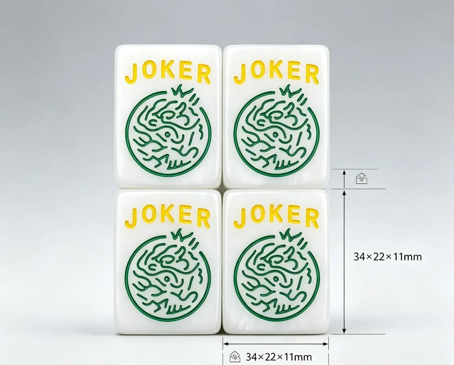 American Mahjong Set 160 Pcs Pearl White Acrylic Engraved Tiles Mah Jongg with Joker Portable Family Party Game Gift XTY