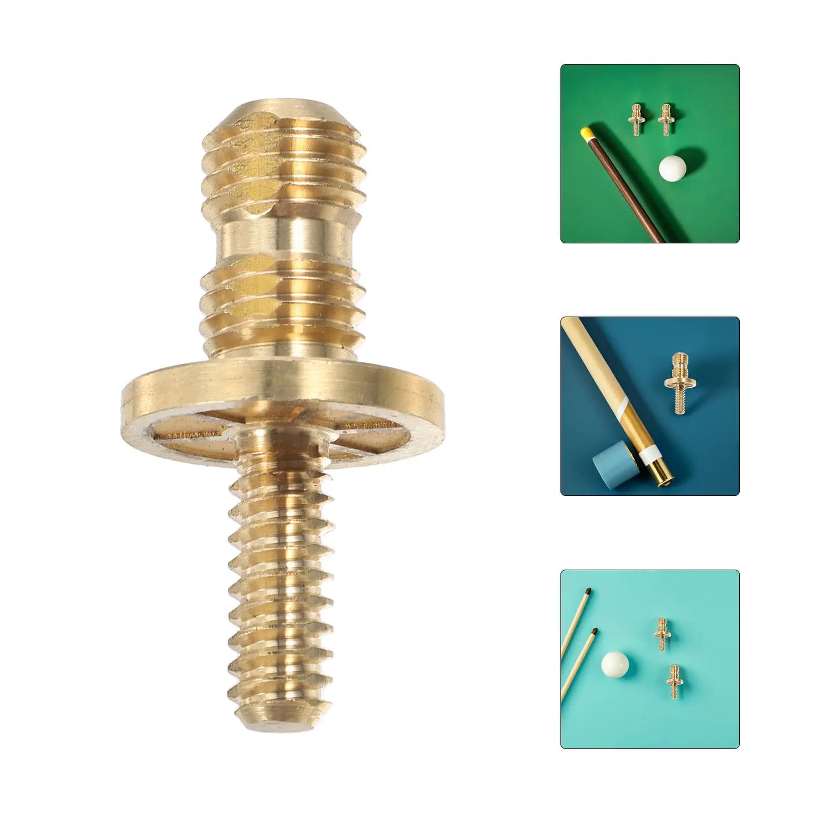 2Pcs Pool Cue Brass Joint Screws Heavy Duty Connection Billiard Stick Accessories Extension Repair Parts Pool Cue Joint Screws