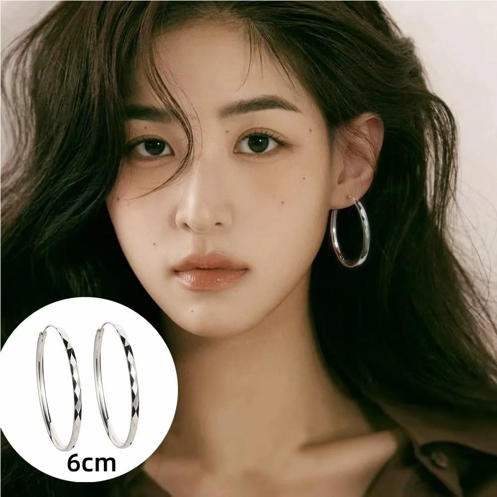 VENTFILLE 925 Sterling Silver Hoop Earring for Women Geometry Diamond Office Bohemia Jewelry Party Gift Dropshipping Wholesale