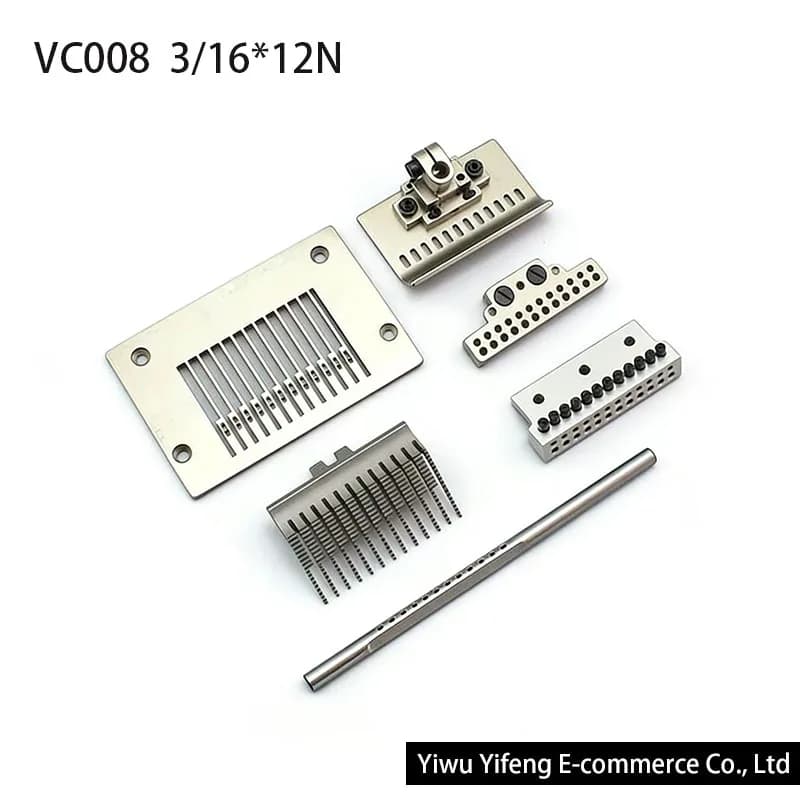 Set di calibri per posizionamento ago SIRUBA VC008 3/16×12N, kit ruota di trasporto a nastro elastico, adatto per macchine da cucire a punto annodato