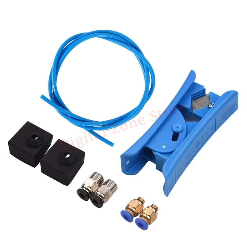 3D Printer Kit PTFE Pipes 1M for 1.75mm Filament, Tube Cutting, PC4-M6 PC4-M10 Pneumatic Assembly, MK8 Silicone Socket for CR-10
