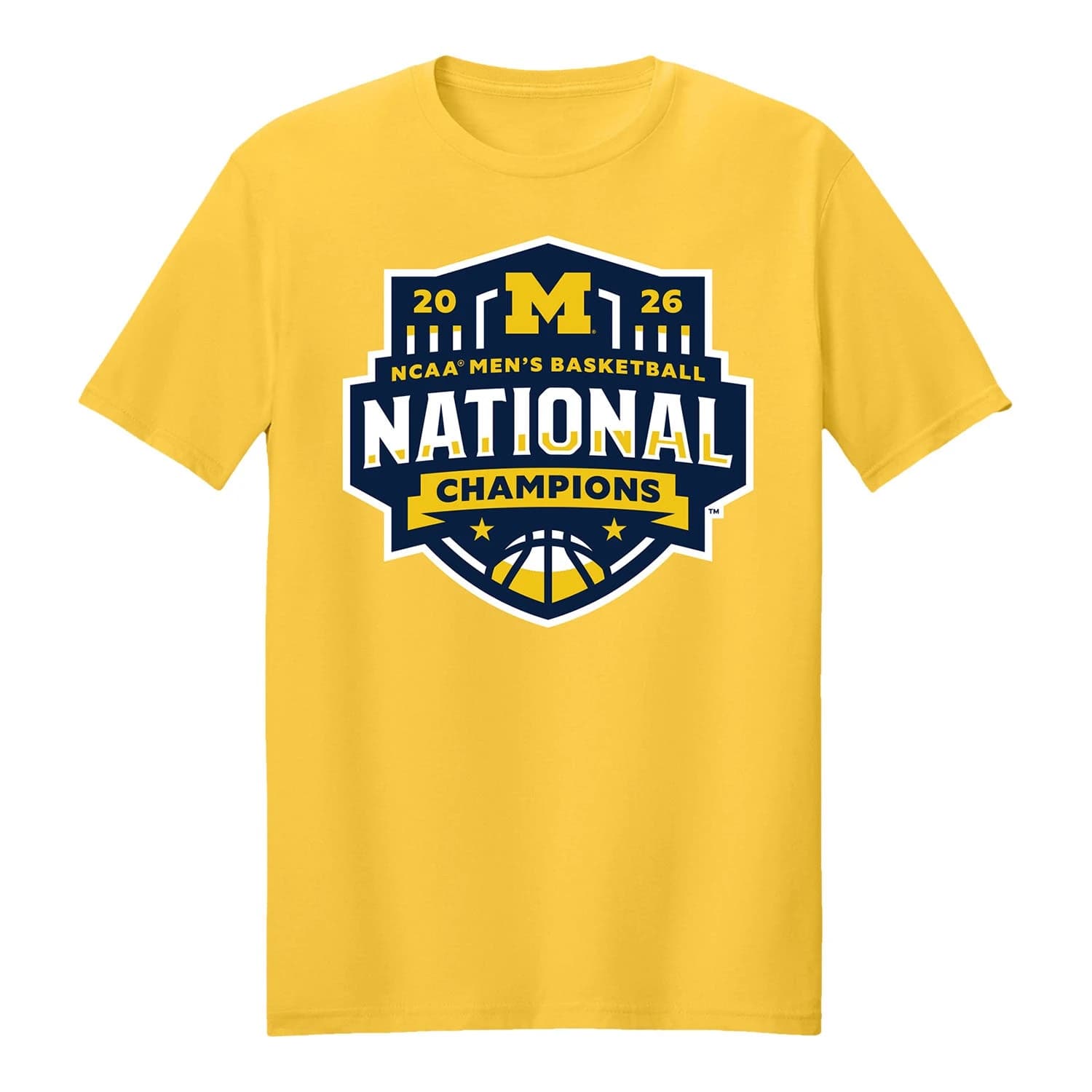 T-shirt del campionato nazionale della squadra di basket maschile dei Michigan Wolverines, abbigliamento estivo in cotone, streetwear a maniche corte alla moda
