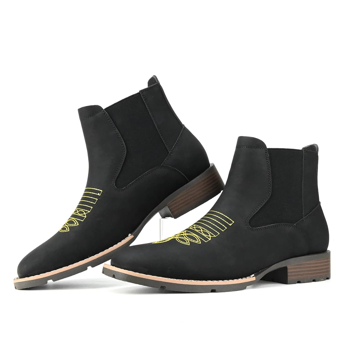 Men's Embroidery Boots With Golden Dots Guess Booties casual British style casual shoes with golden dots decorated Wi