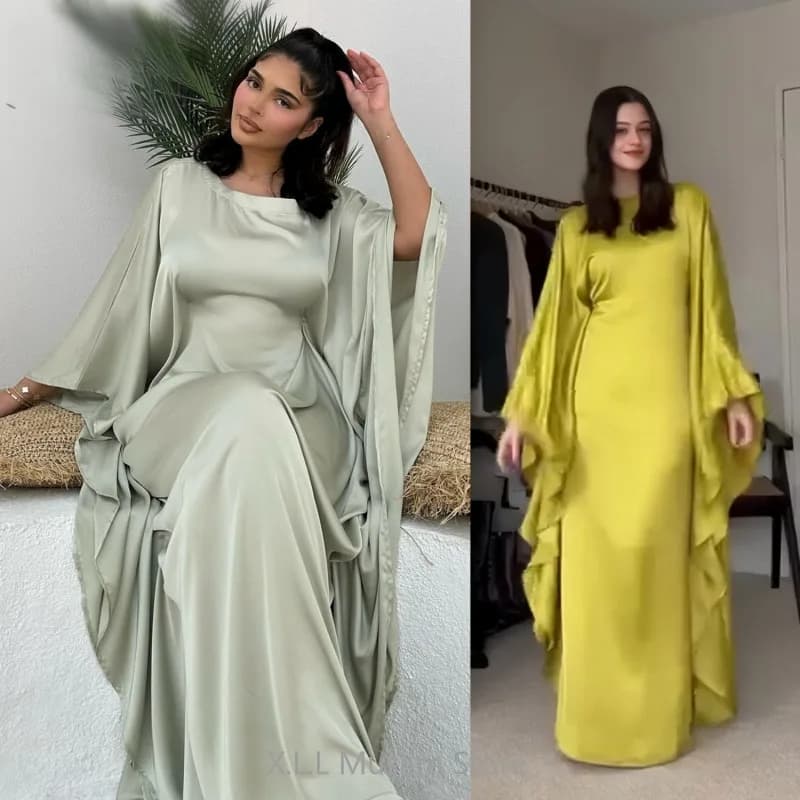 Chiuso Batwing Abaya donne abito musulmano vestito islamico turco donne 2024 per la festa Kebaya caftano turchia caftano Marocain Femme