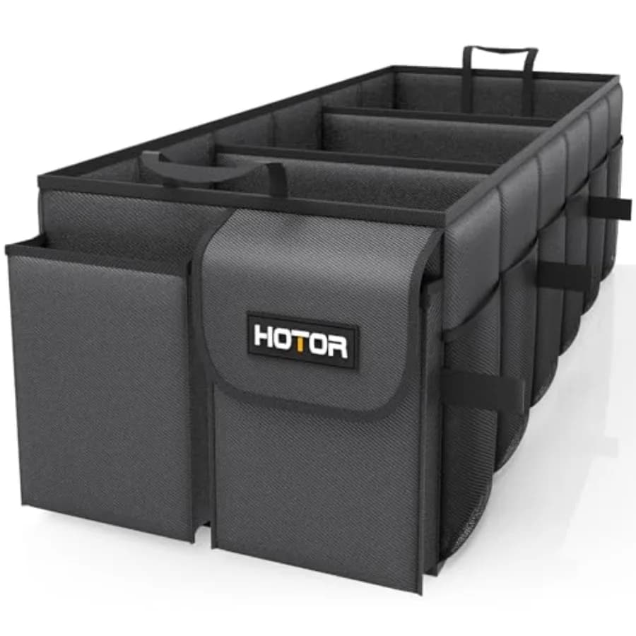 Organizer per Bagagliaio Auto - Organizzatore per Auto, Organizer Pieghevole per Bagagliaio di SUV e Sedan, Organizzazione Robusta per Accessori Auto