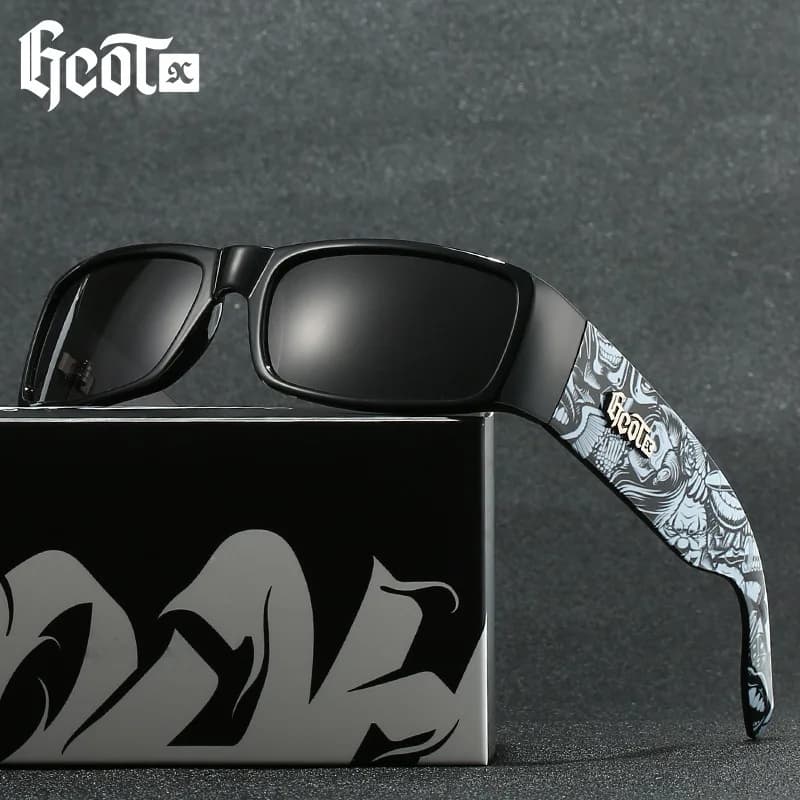 GCOTX Brand Fashion Small Frame Square Sunglasses for Men Male Luxury Brand Designer Popular Polarized Hip Hop Sun Glasses UV400