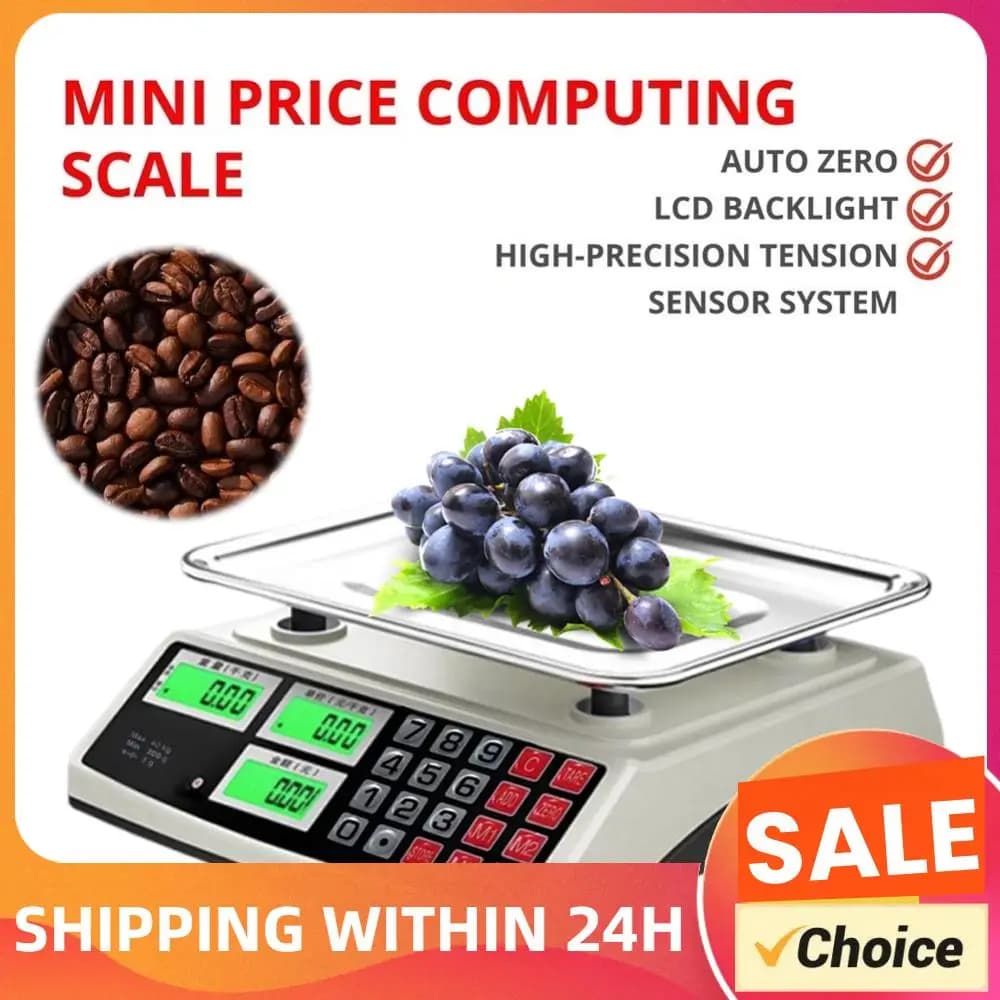 40kg/1g Commercial Libra with Stainless Steel Plate, Food and Agricultural Libra, Ideal for Mercati e Macellerie