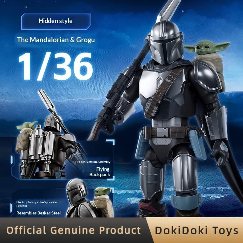 Autentici Kit Modellini Star Wars The Mandalorians e Gugu Champion Class Lite, Action Figure in Scatola Cieca, Giocattoli e Regali Ispirati ai Film