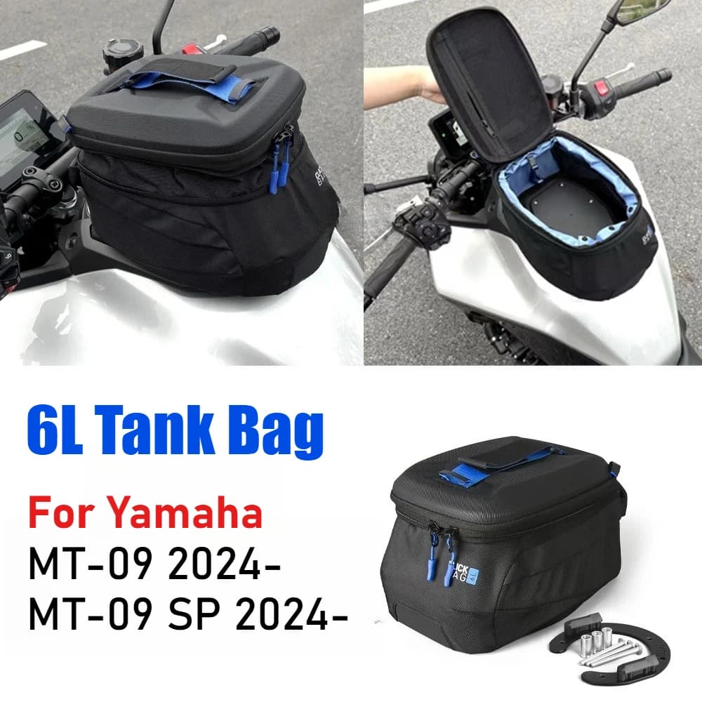 Borsa da Serbatoio Moto Impermeabile a Sgancio Rapido 6L per YAMAHA MT-09 MT09 MT 09 SP 2024 2025 2026 - Accessori Bagaglio Moto