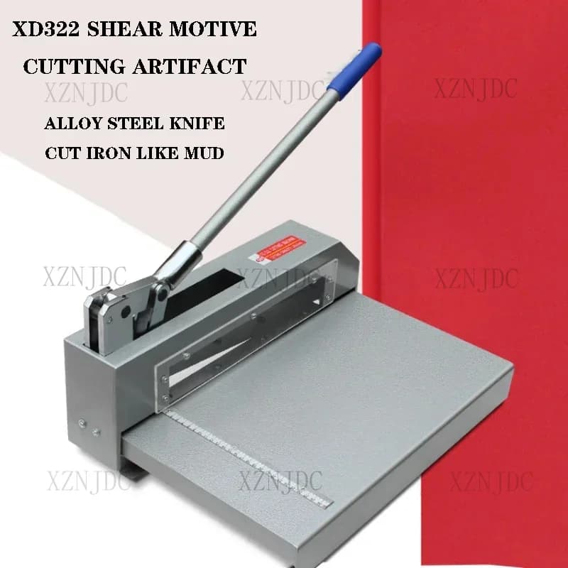 XD-322 Taglierina per carta per circuiti stampati con piastra metallica per taglio in alluminio con coltello per carichi pesanti