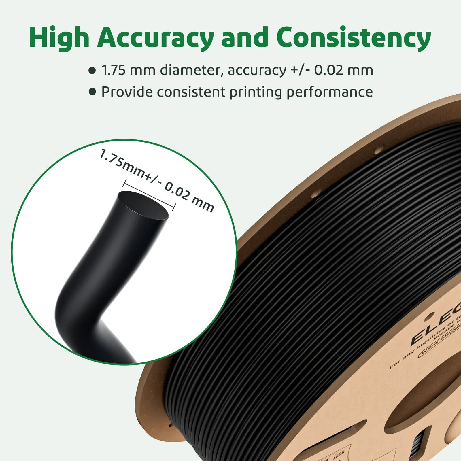 ELEGOO 4KG/5KG/10KG PLA+ Filament 1,75mm 3D PLA for FDM printer