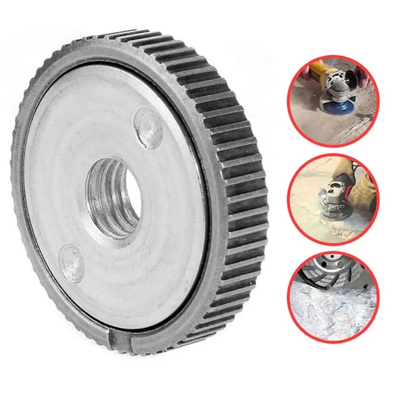 Corner grinder with thread M14 Angle grinder with self-locking press plate Angle grinder with quick release flange Automatic repair tool