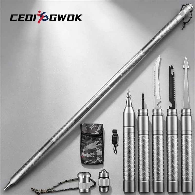 CEOI GWOK Premium Adjustable Trekking Poles Lightweight Collapsible Hiking Stick for Outdoor Camping Gear Walking Sticks