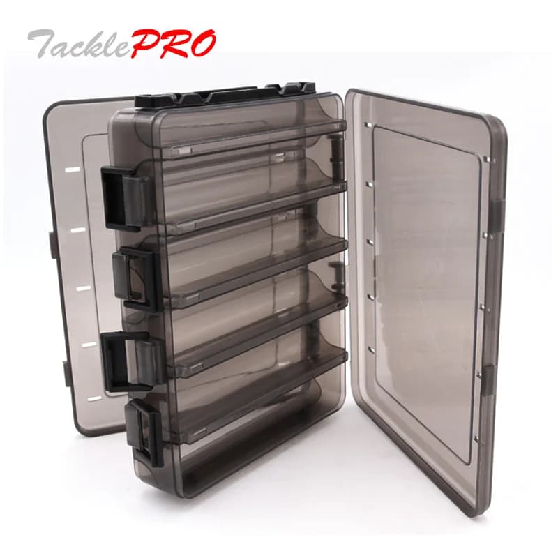 TacklePro fishing gear box, double layer, 10 compartments, fishing hook boxes, artificial baits, hooks, equipment boxes