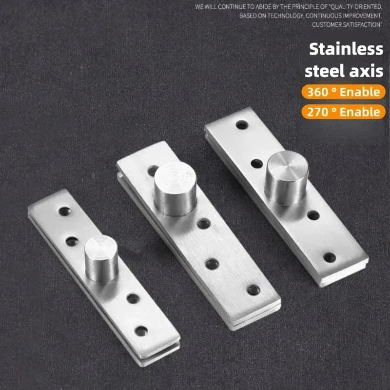 High Load-Bearing SUS304 Stainless Steel 360° Rotate Concealed Upper & Lower Hinge for Wooden Doors