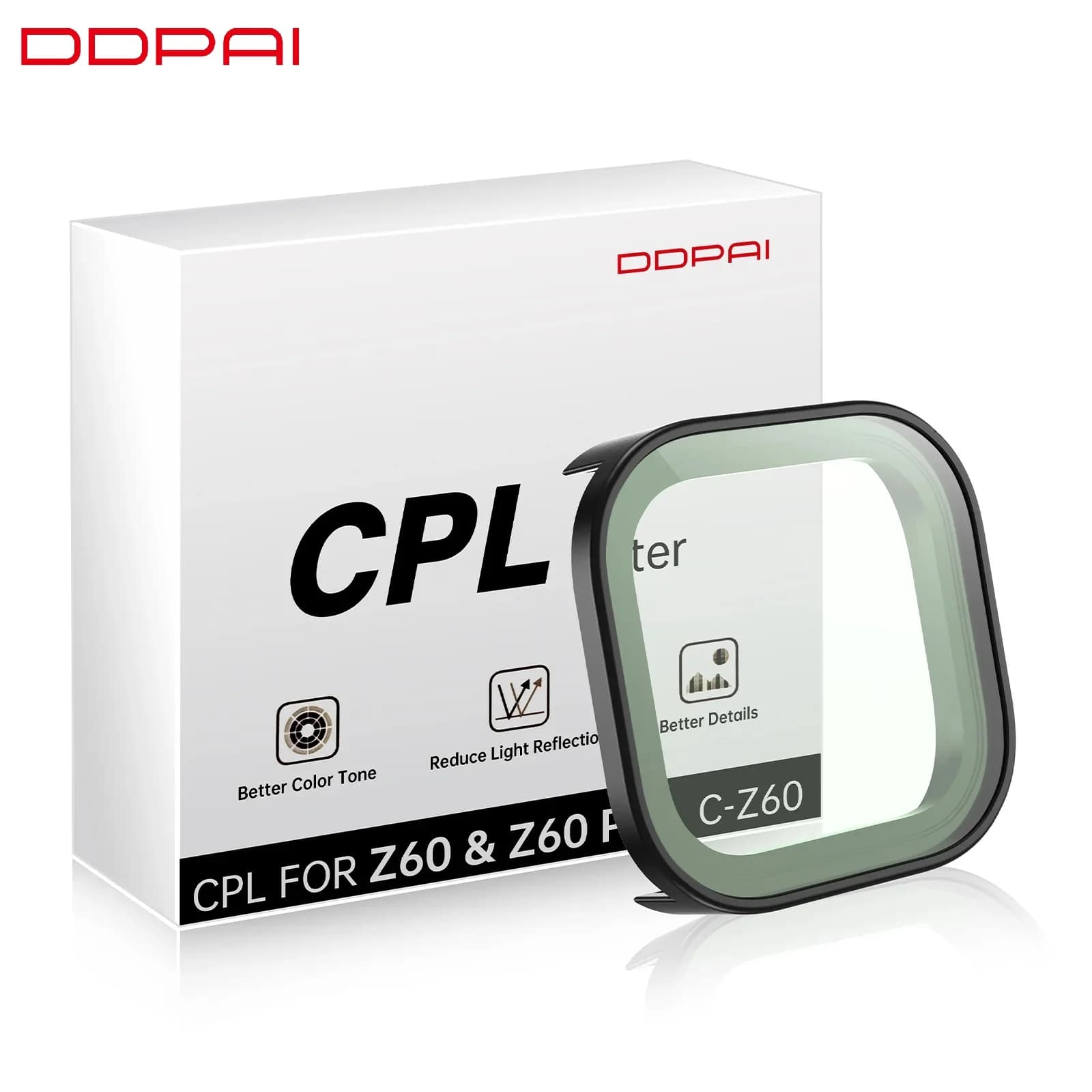 Original polarizing filter DDPAI CPL compatible with Z60, Z60 Pro, Z50 Pro, N3 Pro, N5 4K Dual Dash Cams