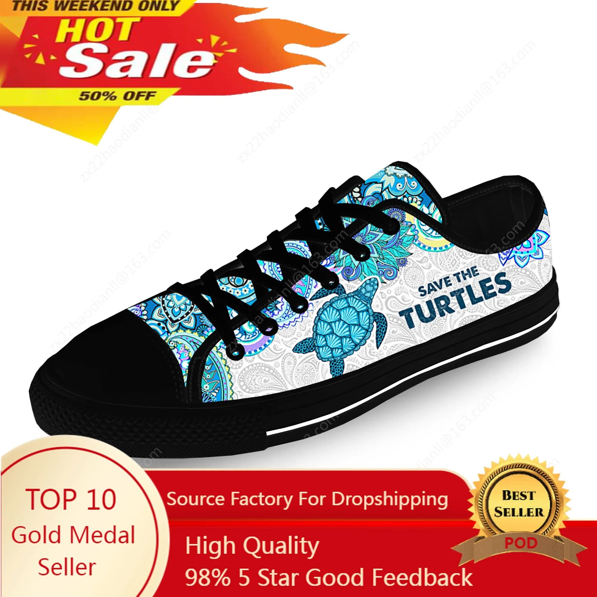 Save The Turtles Sneakers basse Uomo Donna Scarpe casual per adolescenti Scarpe da corsa in tela Stampa 3D Scarpa leggera traspirante
