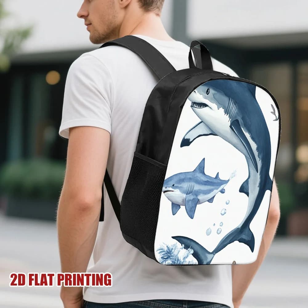 1 zaino a tema vita marina | Moderno ed efficiente, perfetto per brevi viaggi, lavoro e pendolarismo, stile casual, chiusura con zip
