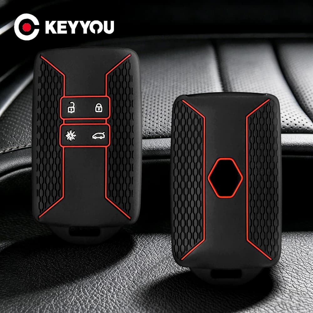 KEYYOU per Renault Captur Megane Talisman Espace Clio Zoe Koleos Scenic 4 Arkana Dacia Sandero - Custodia Protettiva in Silicone per Chiave Auto
