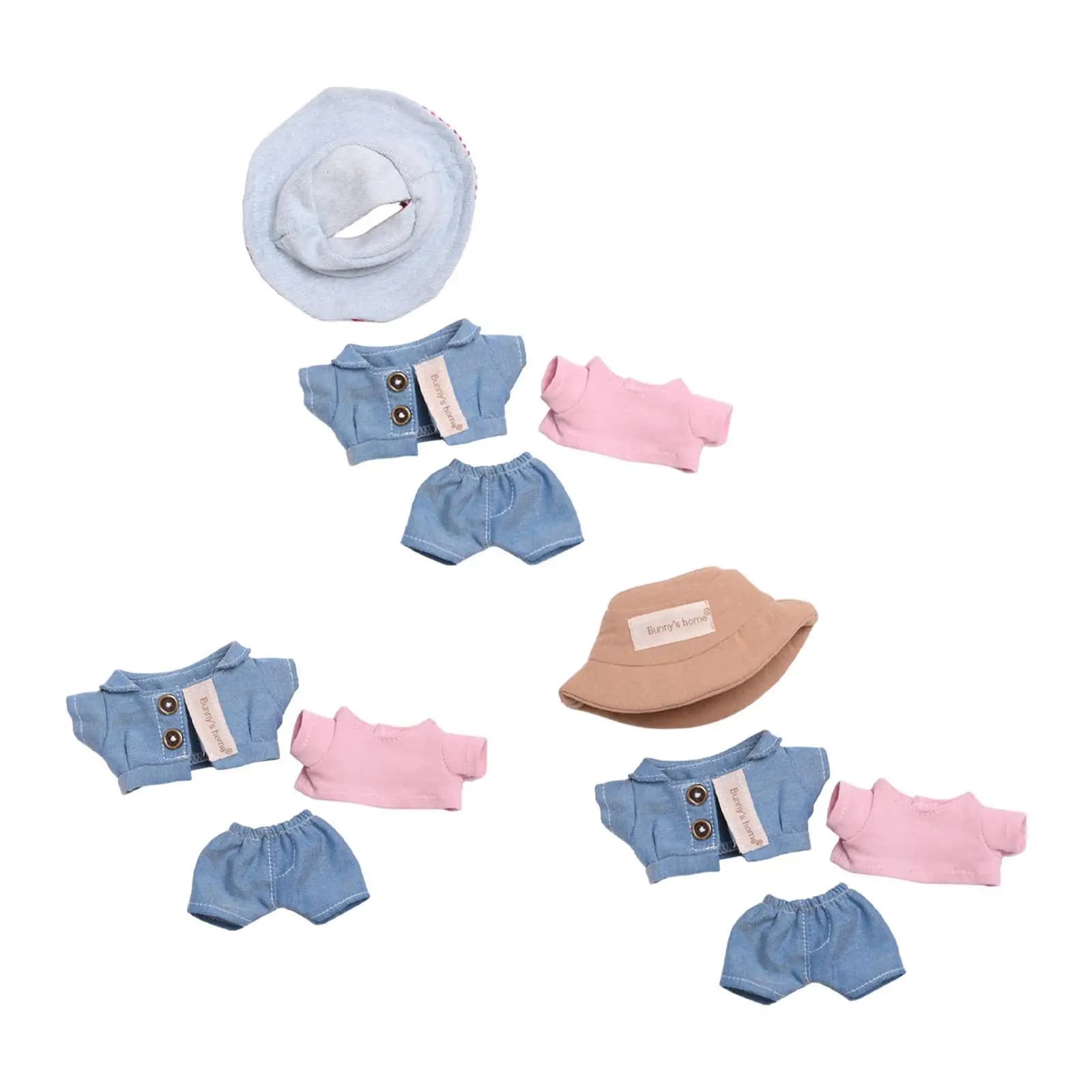 Vestito di jeans per bambole vestiti per bambole fai da te per bambola con ciondolo da 17cm vestire bambola alla moda