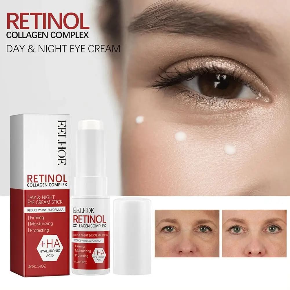La barra di crema per gli occhi al retinolo riduce le linee sottili, le borse e le occhiaie idrata e rassoda la pelle intorno agli occhi Crema antirughe