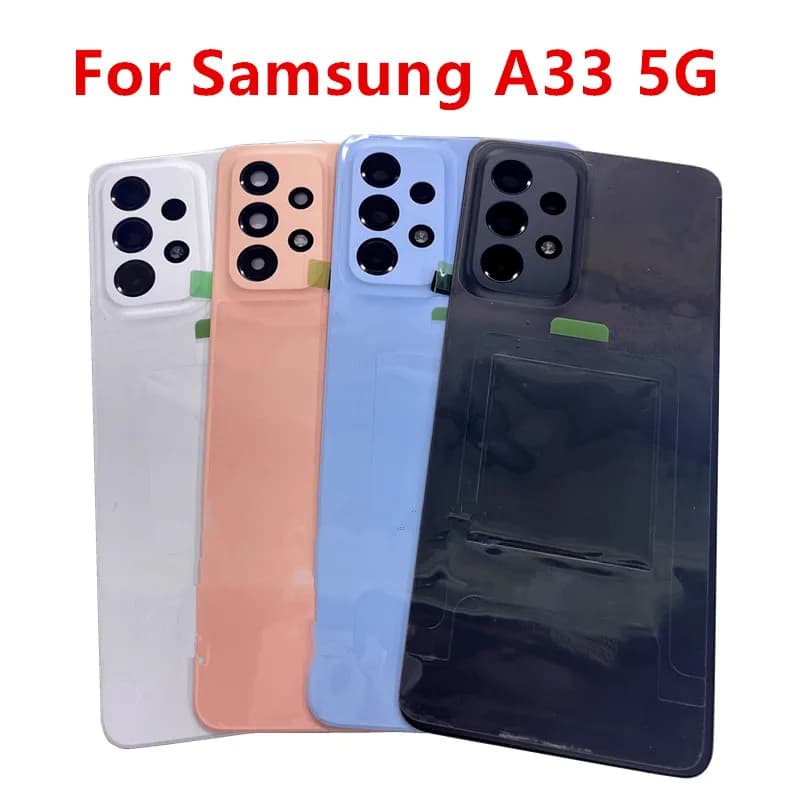 A336 Housing For Samsung Galaxy A33 5G 6.4" Plastic Battery Back Cover Repair Replace Door Rear Case + Camera Lens