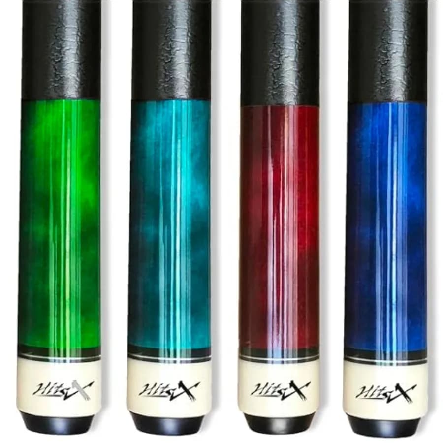 Set of 4 Pool Cue Stick 19oz-20oz-,13mm Tip, 58", Hardwood Canadian Maple Professional Billiard