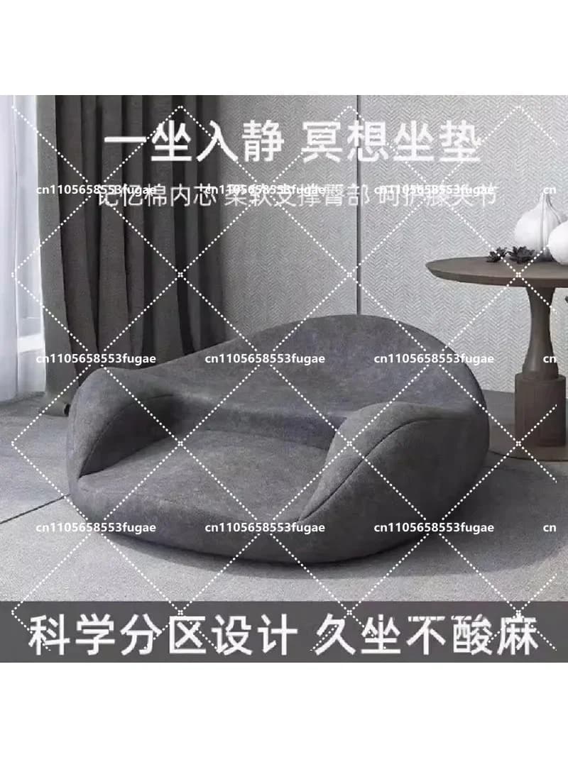 Cotton Memory Foam Meditation Yoga Cushion Quiet Pad Sedentary Seat Floor Sitting Pad for Comfortable Seating