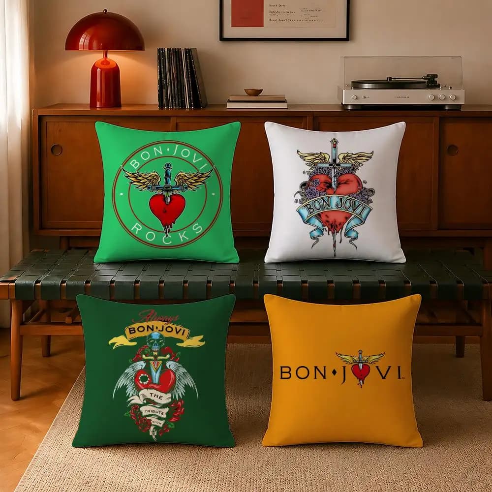 Fodere per cuscini classiche B-Bon JoviS, set da 4 pezzi, lussuose fodere per cuscini quadrati in peluche corto 40x40 45x45 per camera da letto e casa