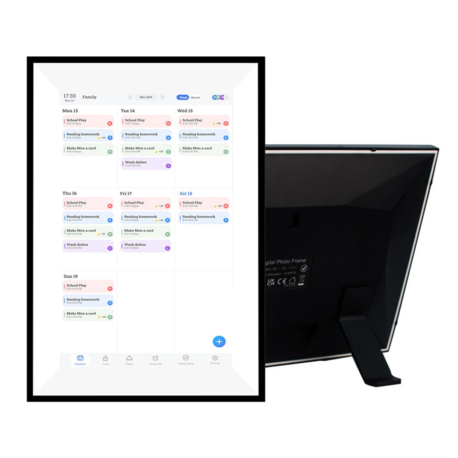 New Smart Digital Calendar 10.1in HD Touchscreen Family Planner with Switchable Digital Photo Frame