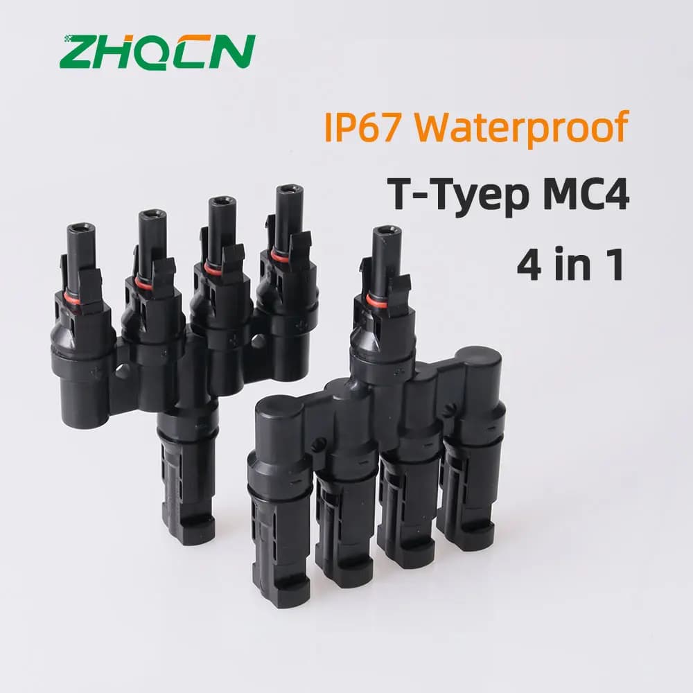 ZHQCN T Tipo T4 1 Coppia Cavo di Prolunga per Pannello Solare Cavo PV Connettore per Pannello Elettrico Fotovoltaico Connettore per Cavo 1000 V 50 A