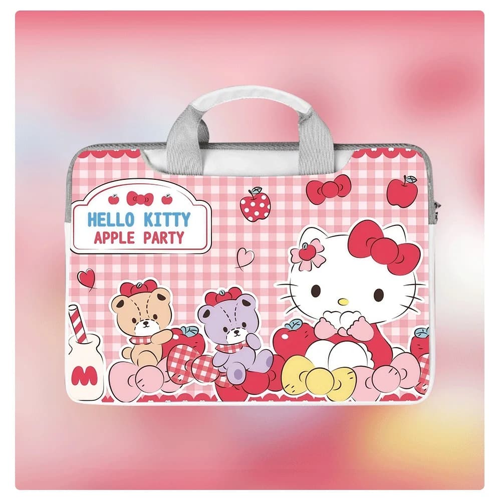 Elegante Borsa per Laptop Hello Kitty 14 15 16 Pollici, Custodia Impermeabile per Laptop con Tasche per Viaggi, Lavoro, Ufficio, Regalo per le Vacanze