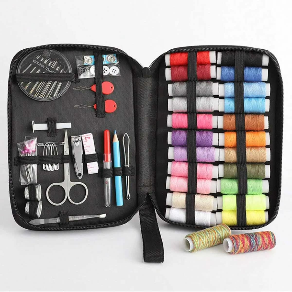 1 set kit da cucito per adulti e principianti - kit ago e filo con accessori da cucito e custodia portatile da viaggio