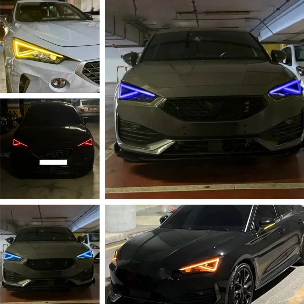 Rimontare le schede di luce diurna per SEAT LEON CUPRA FORMENTOR TARRACO LED faro luce di marcia diurna giallo blu rosso ambra NON rgb