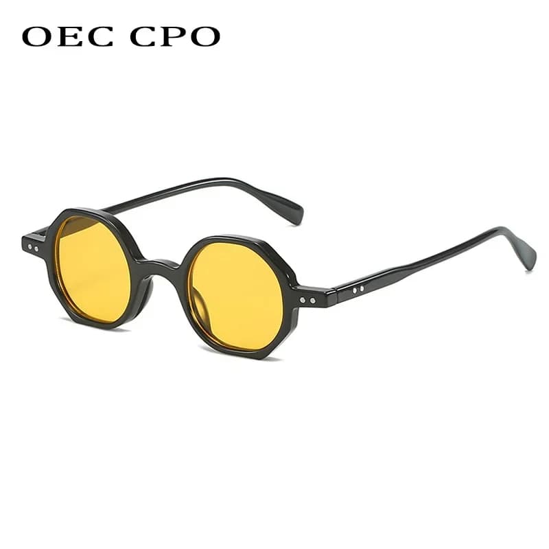 Occhiali da Sole Rotondi alla Moda, Nuovi Modelli Punk Vintage per Uomo e Donna, Montatura Piccola, Protezione UV400