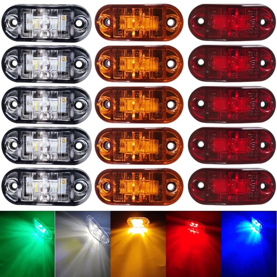 Luci di avvertimento LED Diodo Luce Rimorchio luces led 24v Camion LED Indicatore laterale Lampada 12V 24V per volvo fh Accessori per camion