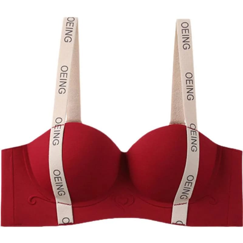 Love Without Trace Solid Color Women's Hot Selling Bra with Small Chest Gathering and Lifting Without Steel Ring Thin Underwear