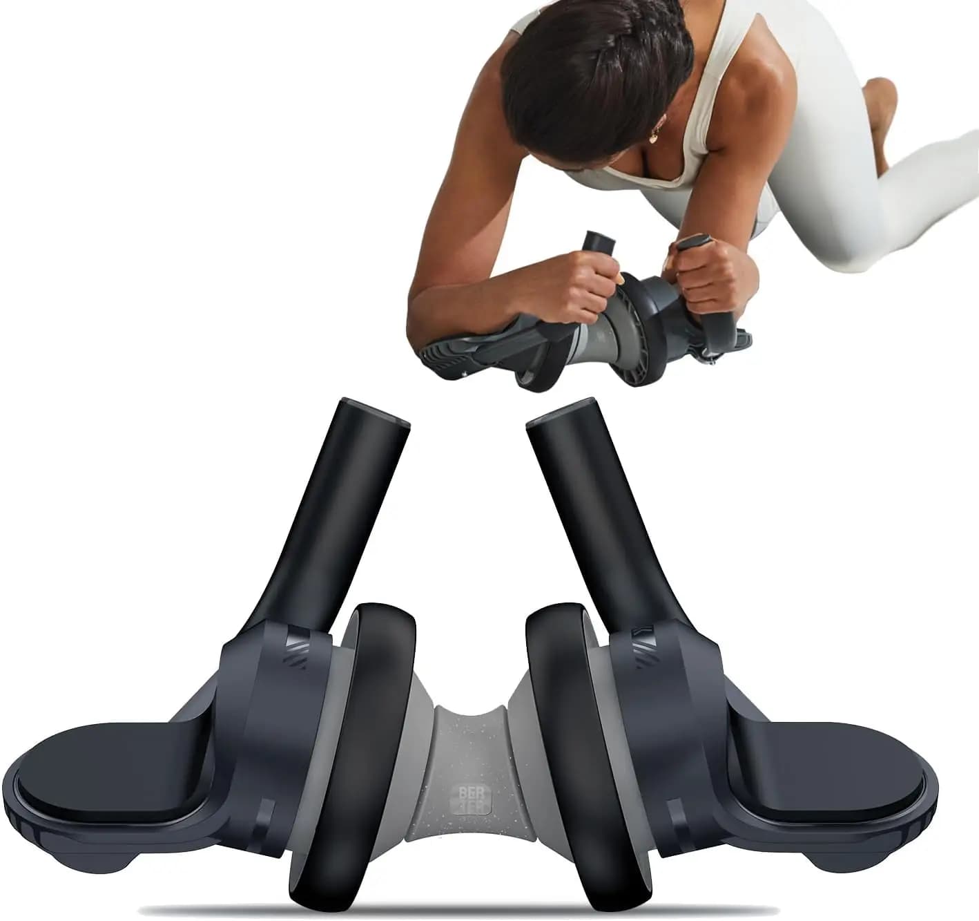 Fitness abdominal wheel with elbow support Roller training equipment for abdominal trainer for home and gym Exercise roller for men