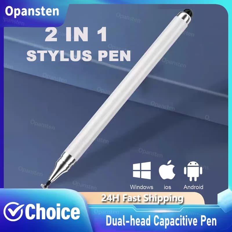 Penna capacitiva a doppia testa Disco Testa in silicone Stilo a doppio scopo Pittura Retouching per ufficio Penna capacitiva per tablet per telefono cellulare