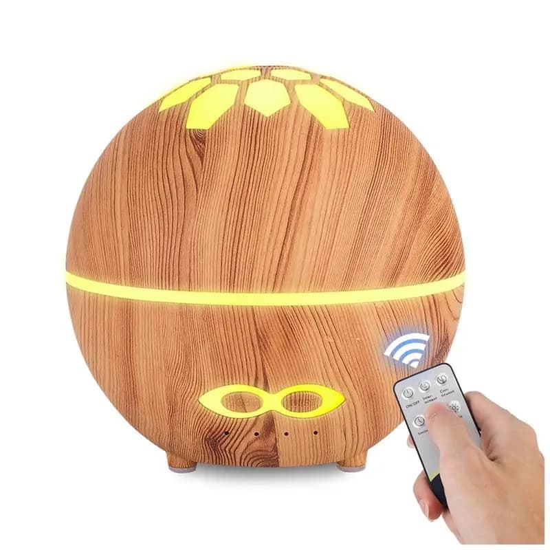 Diffusore di oli essenziali BOFO con effetto legno, diffusore ultrasonico per aromaterapia decorativa, umidificatore con spina americana.