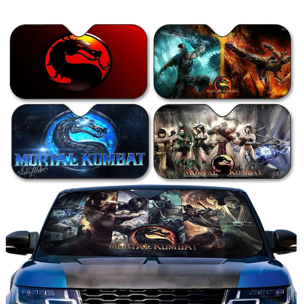 Mortal Kombat Character Car Windshield Foldable Sunbed Cover Block Reflector Protective UV Protective Screen Portable Breathable