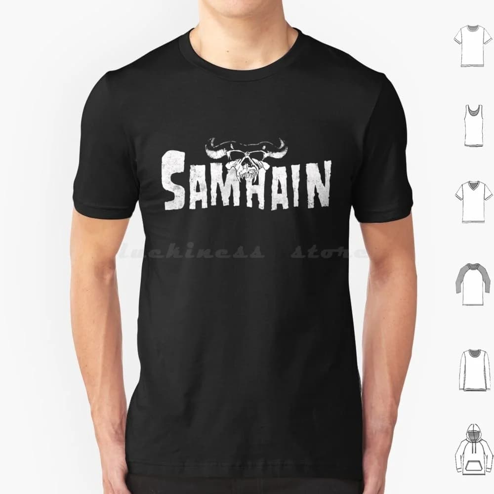 Maglietta Samhain-Samhain Band in cotone per uomo e donna, stampa fai da te, band musicale classica