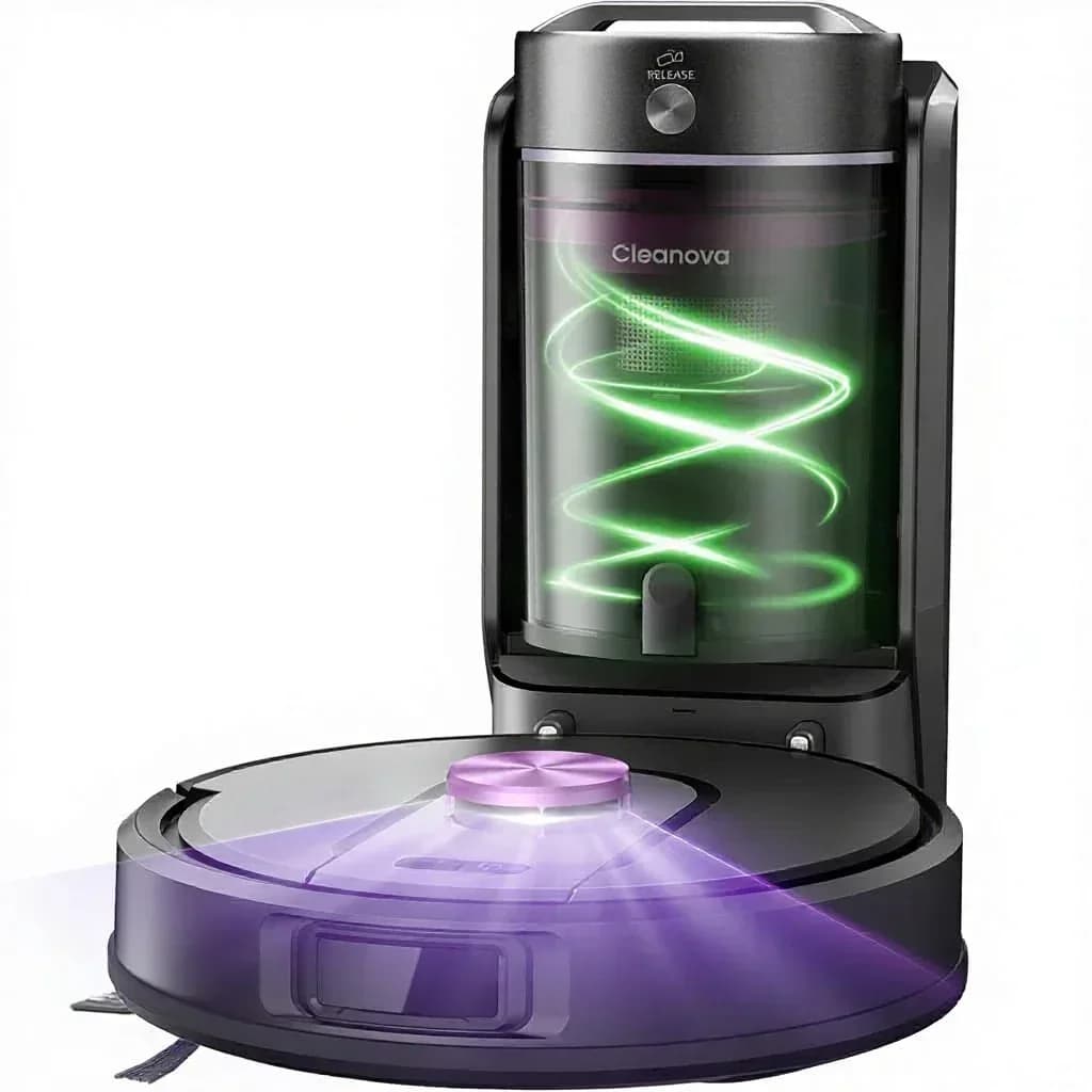 Vexilar W15 3-in-1 Robot Vacuum Mop Multi-Cyclone Bagless Self Emptying Docking Station 10000Pa Suction LiDAR Navigation 5 Maps