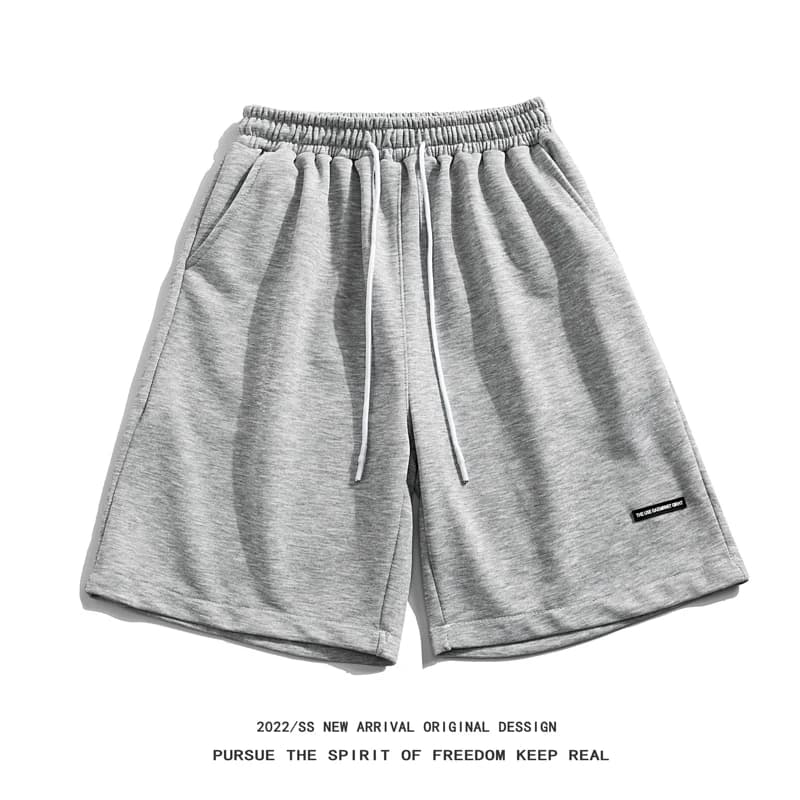 Summer Thin Streetwear Hip Hop Sport Shorts Loose Casual Elastic Waist Five-Quarter Pants Youth Active Style Straight Leg Basic